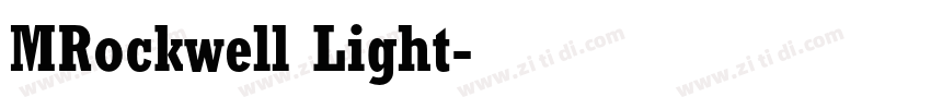 MRockwell Light字体转换